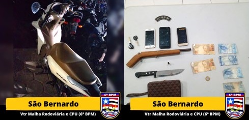 Policias do 6° BBPM apreendem arma de fogo e recuperam moto roubada no São Bernardo